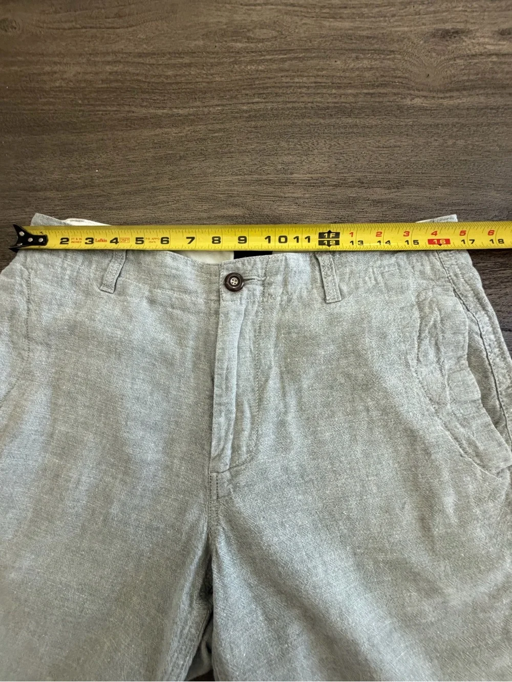 J. Crew Light Gray Flat-Front Linen-Blend‎ Shorts
